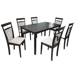 KF-3001/KF-4126 1+4 Cushion & Wooden 4-SEATER DINING SET