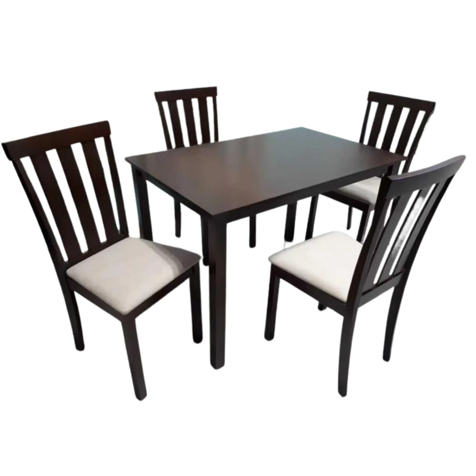 KF3001/4037 Dining Set 1+4 Cushion & Wooden 4-SEATER DINING SET
