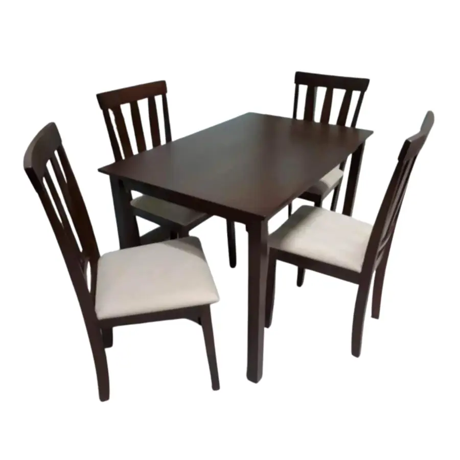 KF3001/KF4436 1+4 Cushion/Wooden 4-SEATER DINING SET