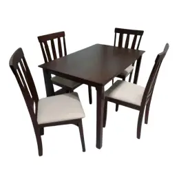 KF3001/KF4436 1+4 Cushion/Wooden 4-SEATER DINING SET