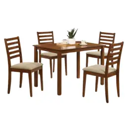 KF3001/KF8055 Dining Set 1+4 Cushion & Wooden 4-SEATER DINING SET