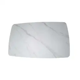 SINTERED 1+4 BRIGHT WHITE TOP / GREY CHAIR 4-SEATER DINING SET