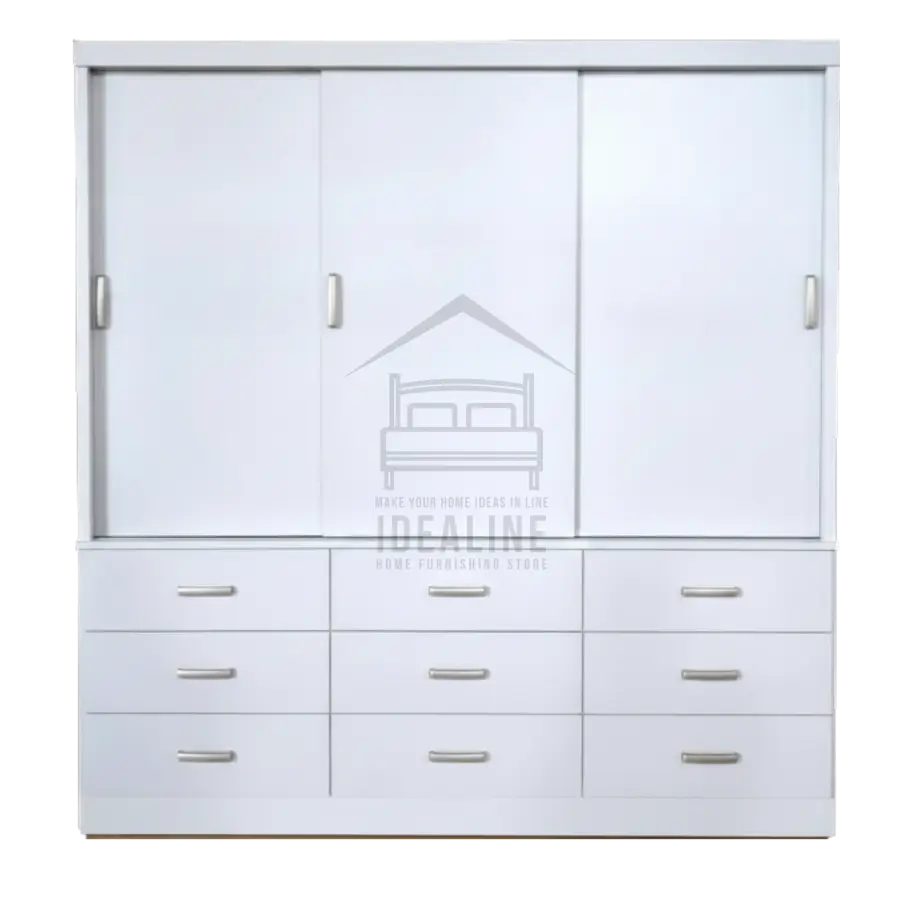 M612 SLIDING WARDROBE BROWN/WHITE