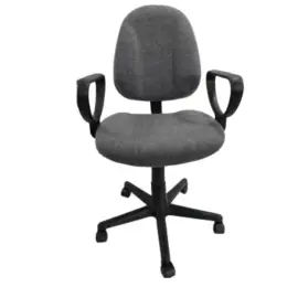 STM1024 BLK FABRIC NYLON BASE OFFICE CHAIR
