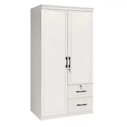 TGV-892 WHITE 2-DOOR WARDROBE
