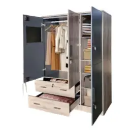 JIT-632 SYCAMORE-GRAY 3-DOOR WARDROBE
