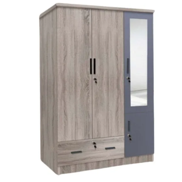 JIT-735 SYCAMORE-GRAY 3-DOOR WARDROBE