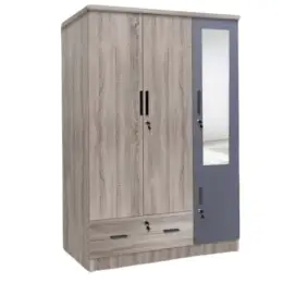 JIT-735 SYCAMORE-GRAY 3-DOOR WARDROBE