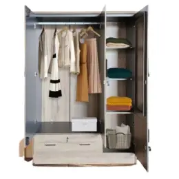 JIT-735 SYCAMORE-GRAY 3-DOOR WARDROBE