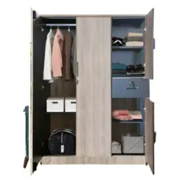 JIT-5053 SYCAMORE-GRAY 3-DOOR WARDROBE
