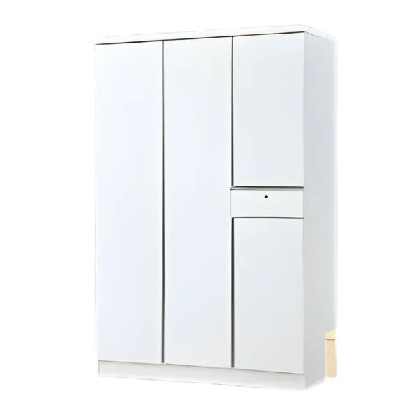 JIT-2055 WHITE 3-DOOR WARDROBE