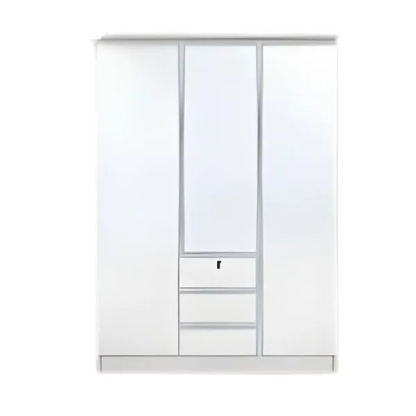 JIT-8856W WHITE 3-DOOR WARDROBE