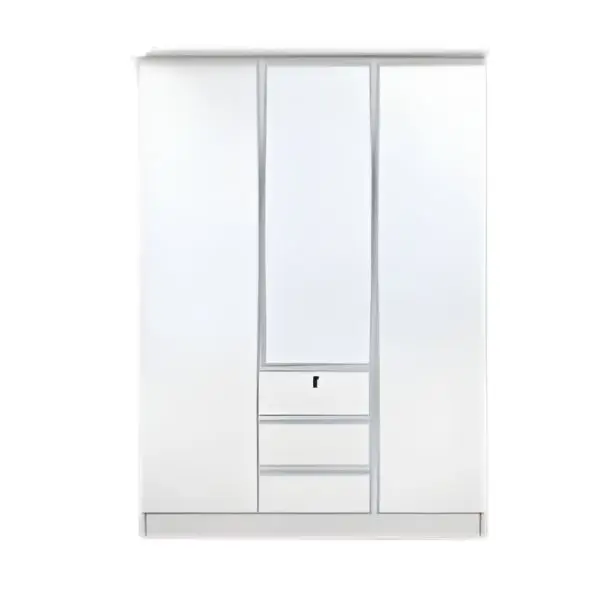JIT-8856W WHITE 3-DOOR WARDROBE