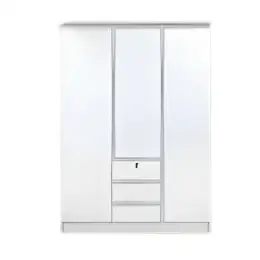 JIT-8856W WHITE 3-DOOR WARDROBE