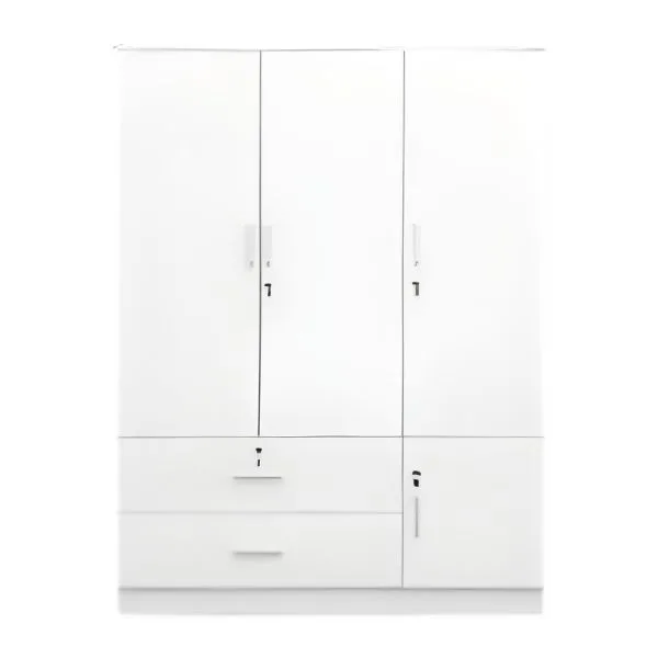 SK-8183 WHITE 3-DOOR WARDROBE