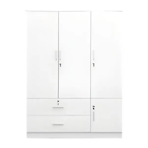 SK-8183 WHITE 3-DOOR WARDROBE