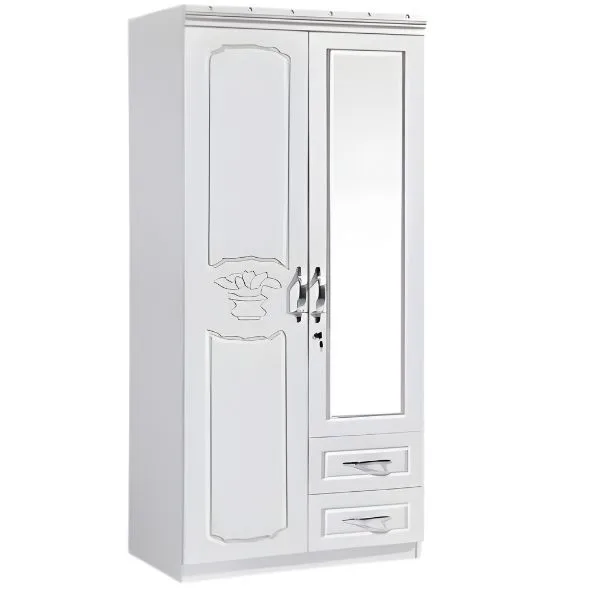 SK-92 WHITE-SILK 2-DOOR WARDROBE