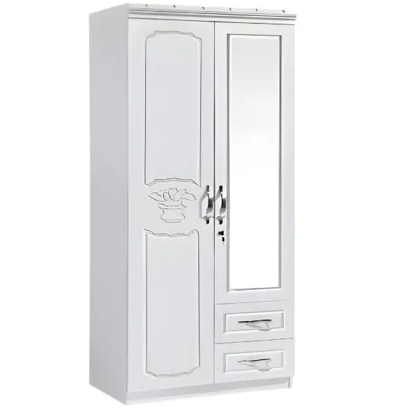 SK-92 WHITE-SILK 2-DOOR WARDROBE