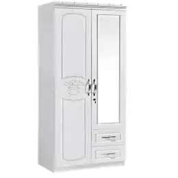SK-92 WHITE-SILK 2-DOOR WARDROBE