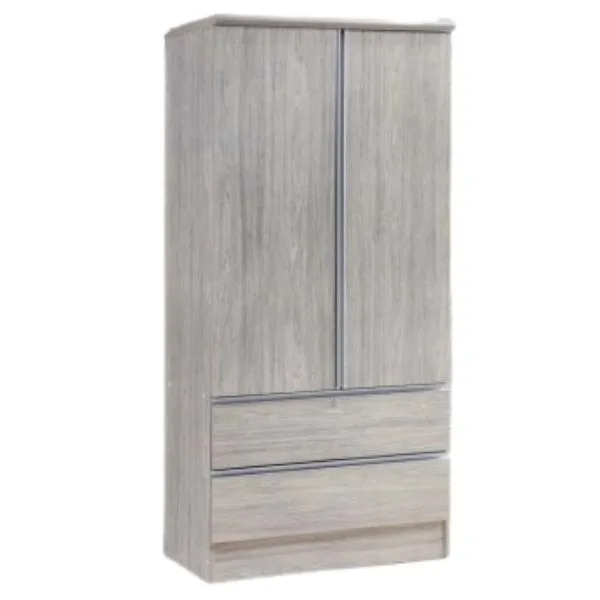 JIT-8844 gray-oak 2-DOOR WARDROBE