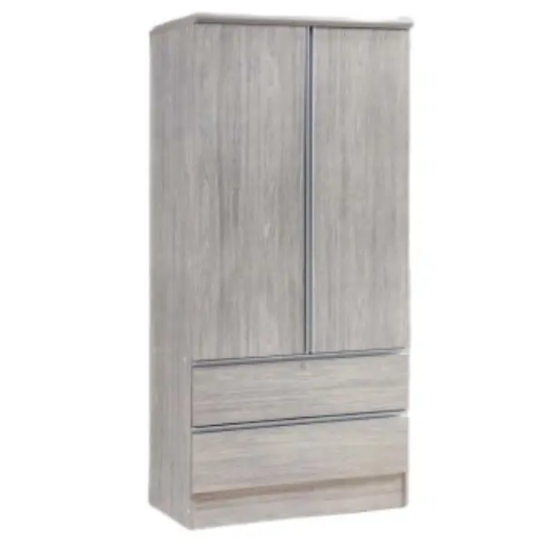 JIT-8844 gray-oak 2-DOOR WARDROBE