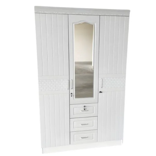 SK-83 white-silk 3-DOOR WARDROBE