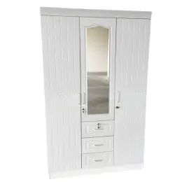 SK-83 white-silk 3-DOOR WARDROBE
