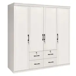 TGV-894 WHITE 4-DOOR WARDROBE